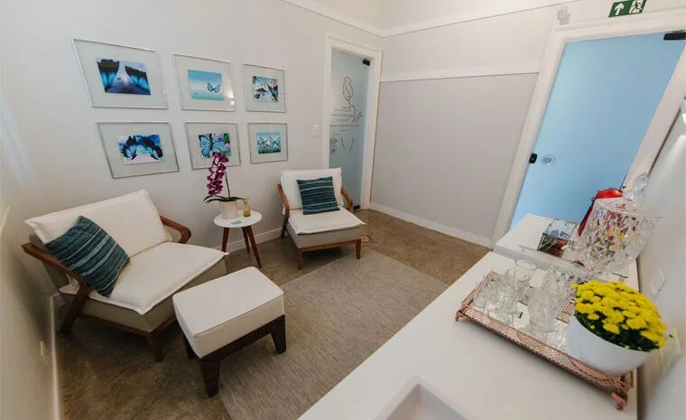 Sala de repouso da clínica